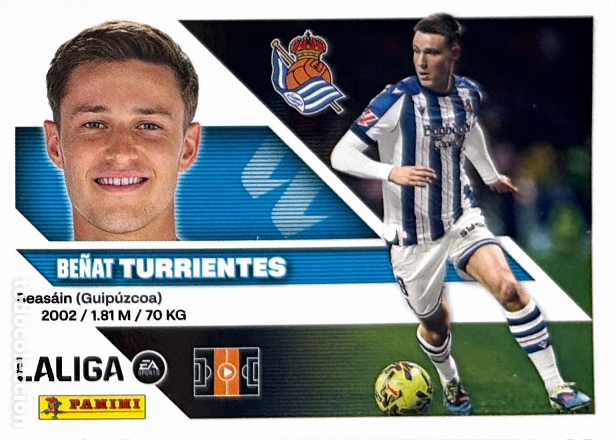 Cromos de f&uacute;tbol: 12.- Turrientes (R. SOCIEDAD) - COLECCIONES ESTE 2026/27 (PANINI)