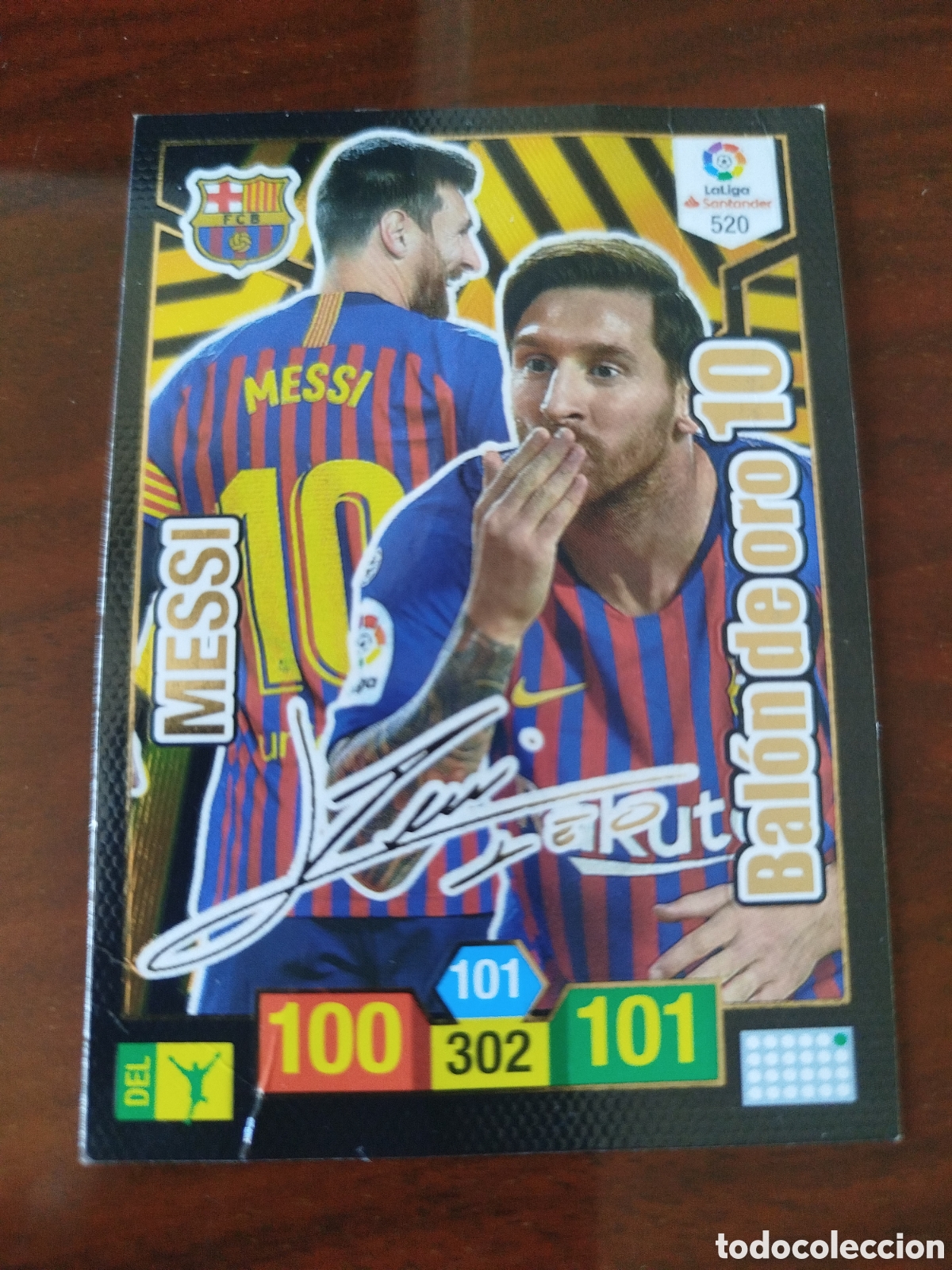 Cromos de f&uacute;tbol: Adrenalyn 2018/19.F.C.BARCELONA.MESSI (BAL&Oacute;N DE ORO 10.FIRMA).