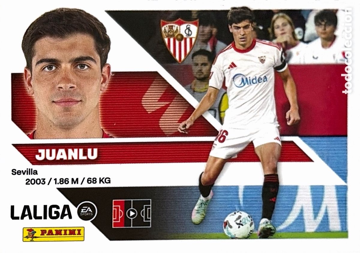 Cromos de f&uacute;tbol: 6.- Juanlu (SEVILLA) - COLECCIONES ESTE 2026/27 (PANINI)