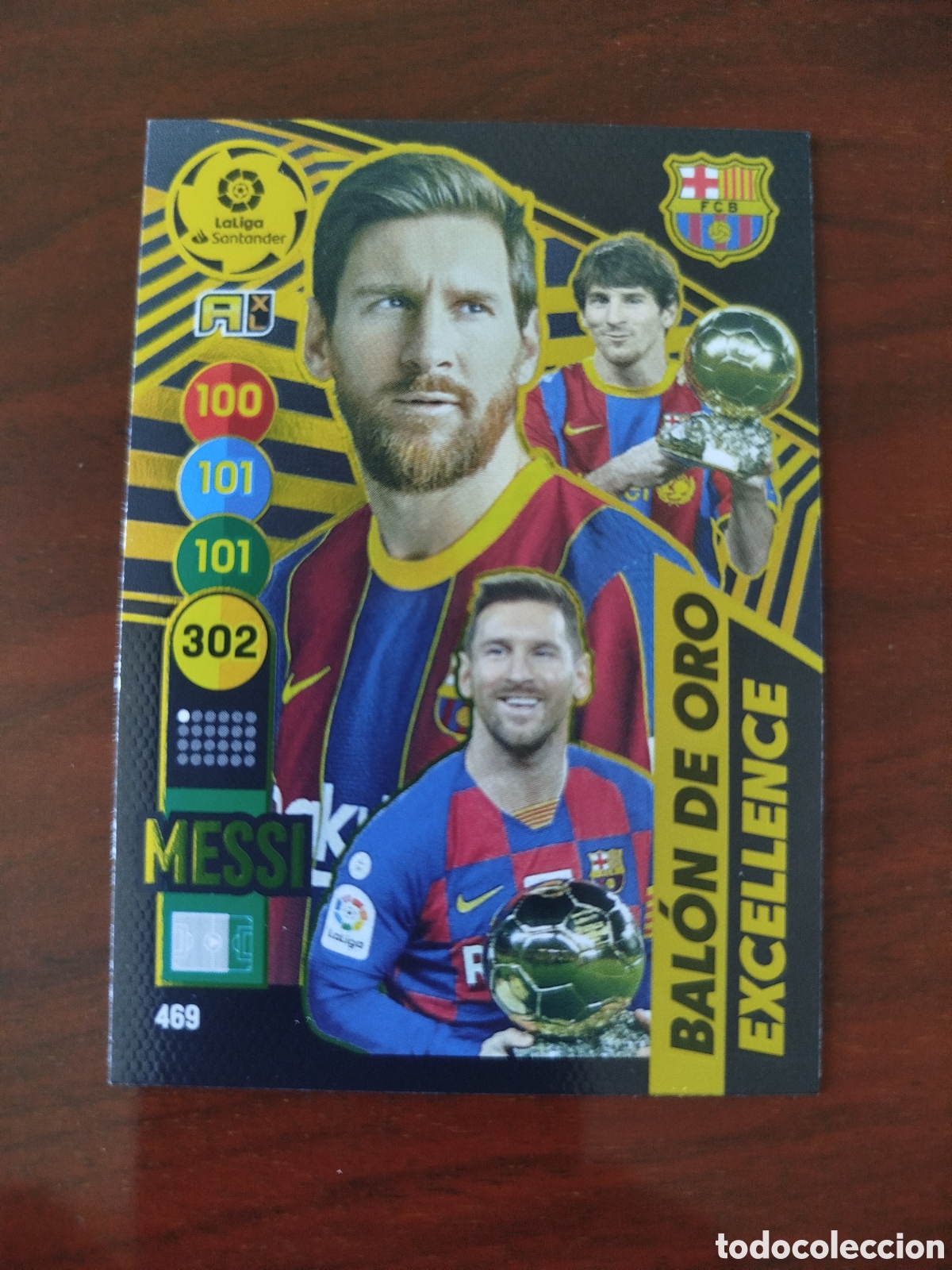 Cromos de f&uacute;tbol: Adrenalyn 2020/21.F.C.BARCELONA.MESSI (BAL&Oacute;N DE ORO.EXCELLENCE).