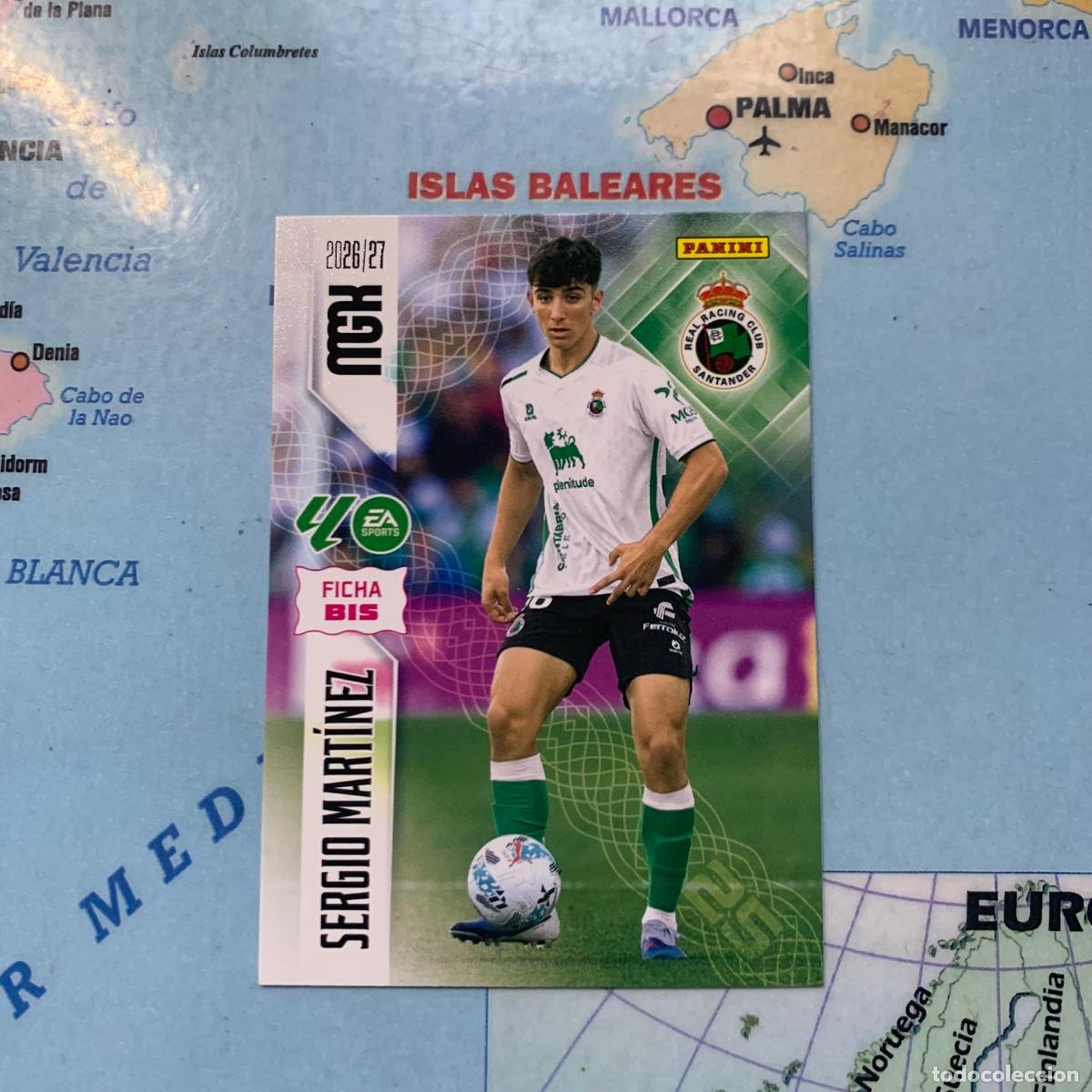 Cromos de f&uacute;tbol: Sergio Mart&iacute;nez n&uacute;mero 283 Bis Del Racing de Santander megacracks 26-27 2026-2027