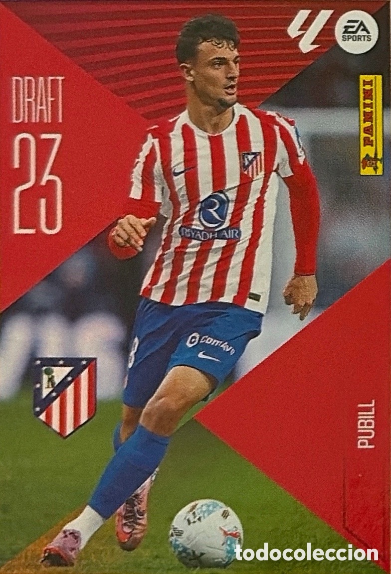 Cromos de f&uacute;tbol: 19.- Pubill -DRAFT 23- (ATL. MADRID) - COLECCIONES ESTE 2026/27 (PANINI)