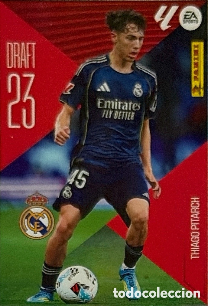 Cromos de f&uacute;tbol: 22.- Thiago Pitarch -DRAFT 23- (R. MADRID) - COLECCIONES ESTE 2026/27 (PANINI)