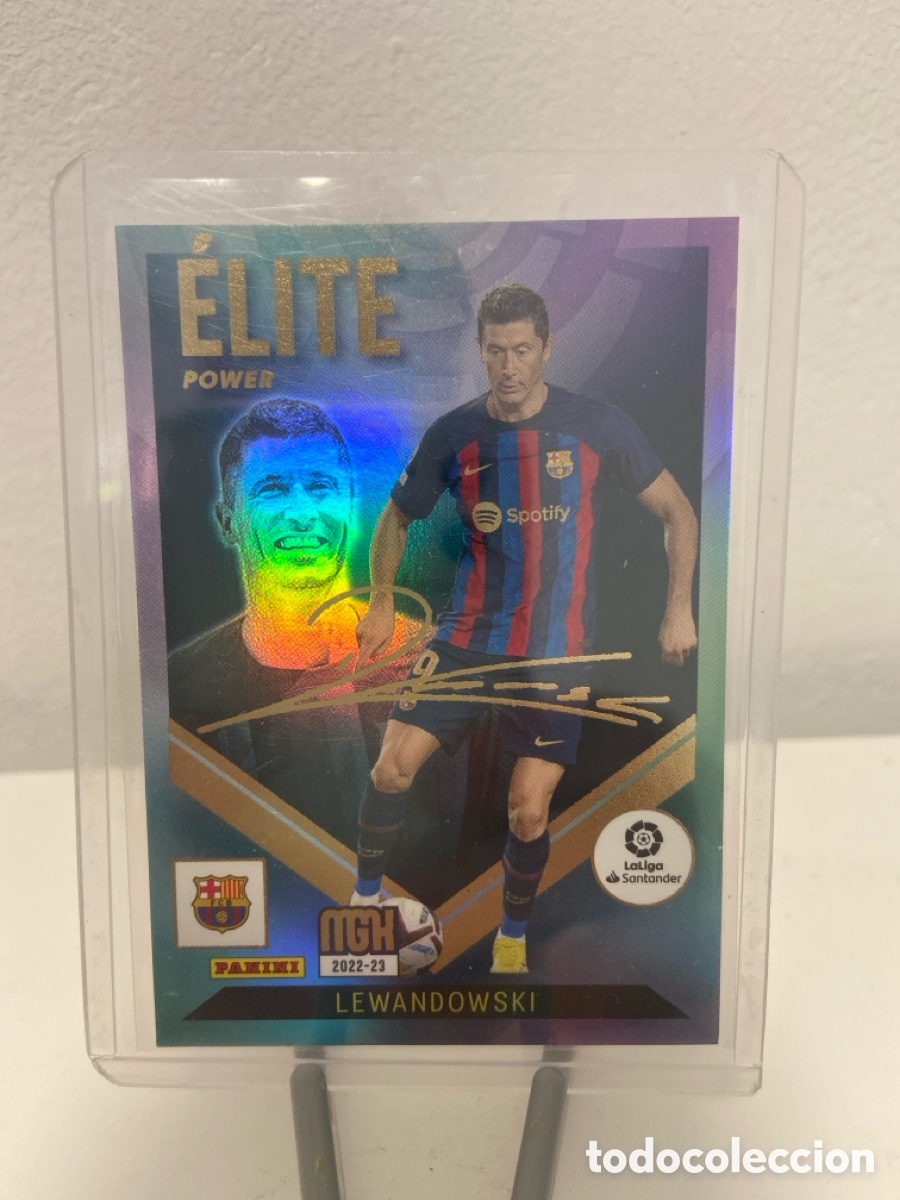 Cromos de f&uacute;tbol: Lewandowski elite power 2022-23 P497 Megacracks Barxelona