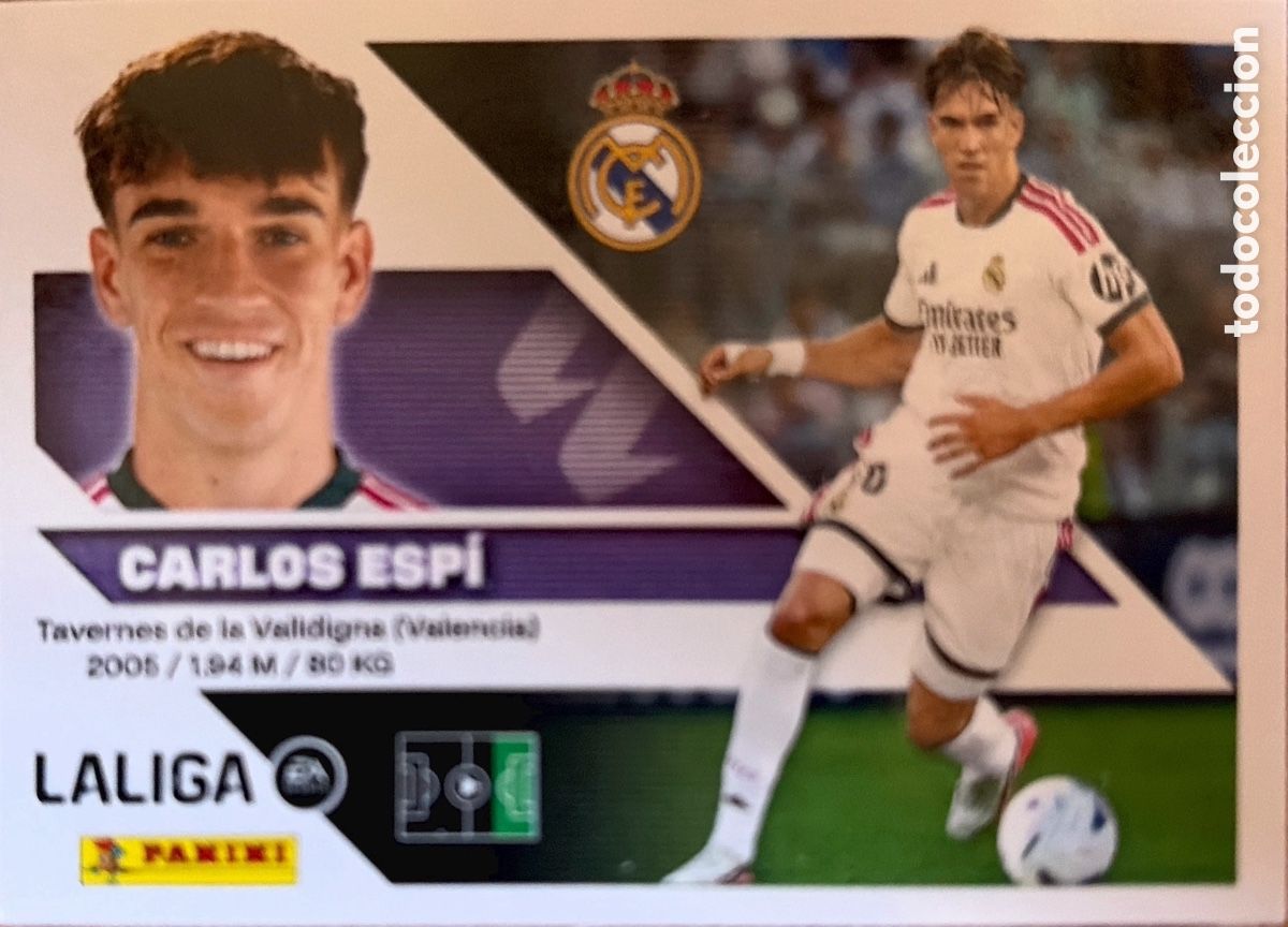 Figurine di Calcio: 17 BIS Carlos Esp&iacute; -Coloca- (R. MADRID) - COLECCIONES ESTE 2026/27 (PANINI)