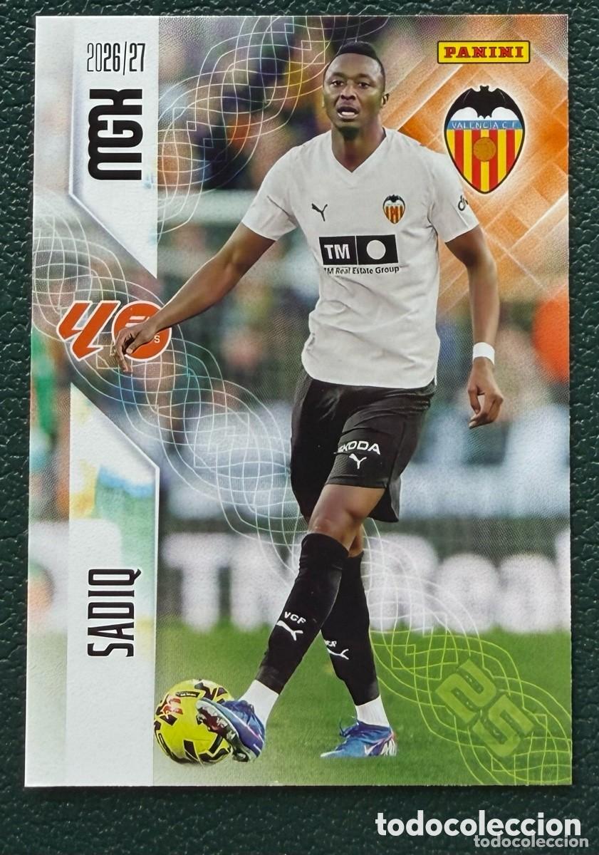 Football Stickers: 360 SADIQ VALENCIA CF FICHAS ALBUM MEGACRACKS 2026 2027 MGK 26 27