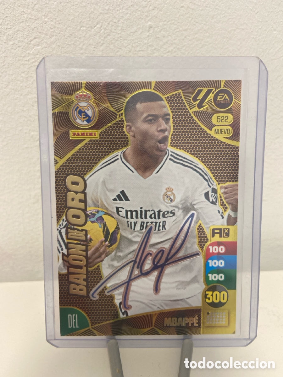 Cromos de f&uacute;tbol: Mbappe bal&oacute;n de oro 522 adrenalyn XL 2025-25. Real Madrid