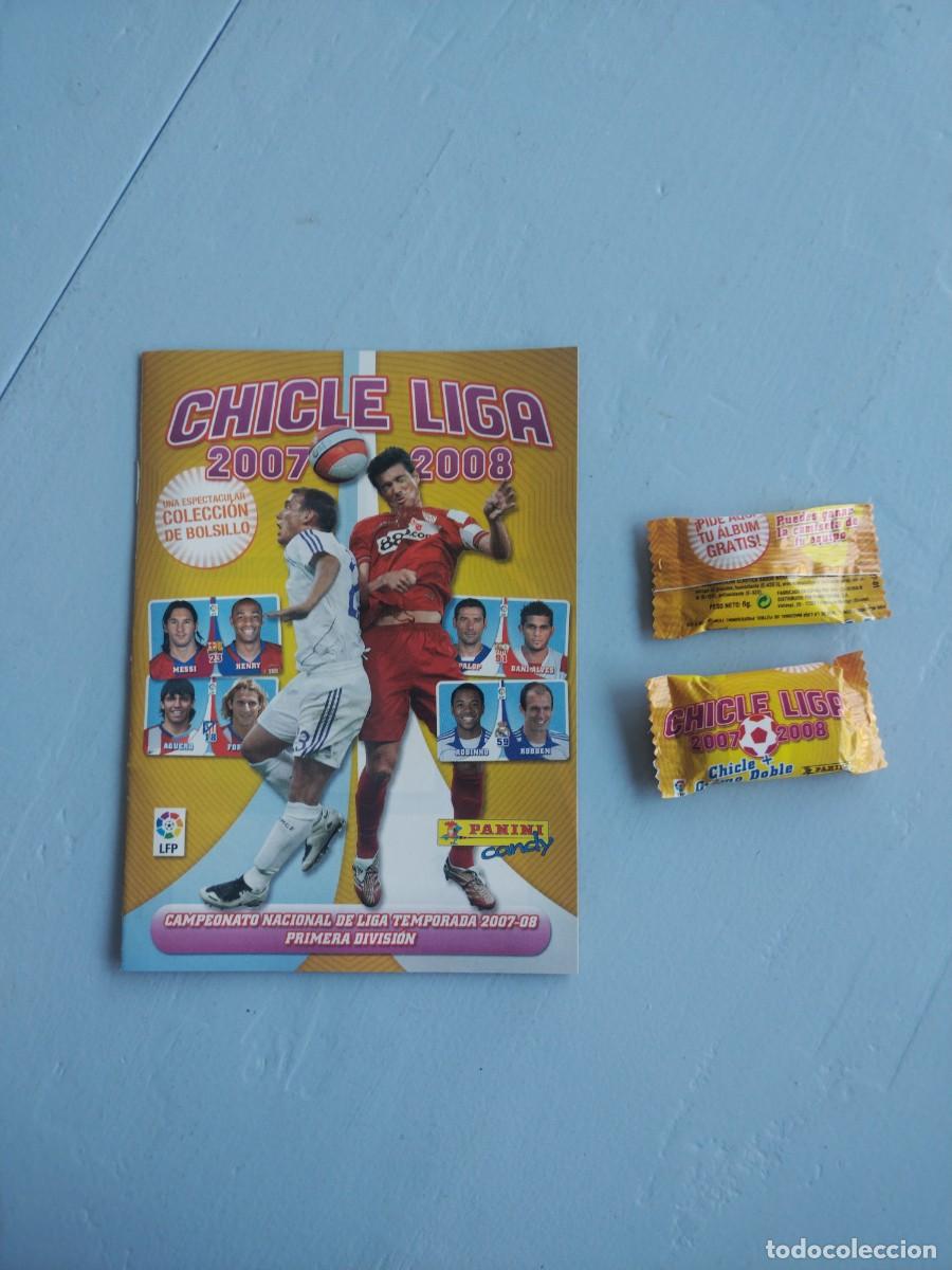 Cromos de f&uacute;tbol: ALBUM DE CROMOS CHICLE LIGA 2007 2008 NUEVO VAC&Iacute;O + 2 CHICLES SIN ABRIR