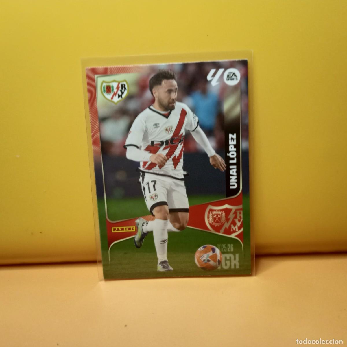 Cromos de f&uacute;tbol: MEGACRACKS 2025 2026 25 26 RAYO VALLECANO UNAI L&Oacute;PEZ 300