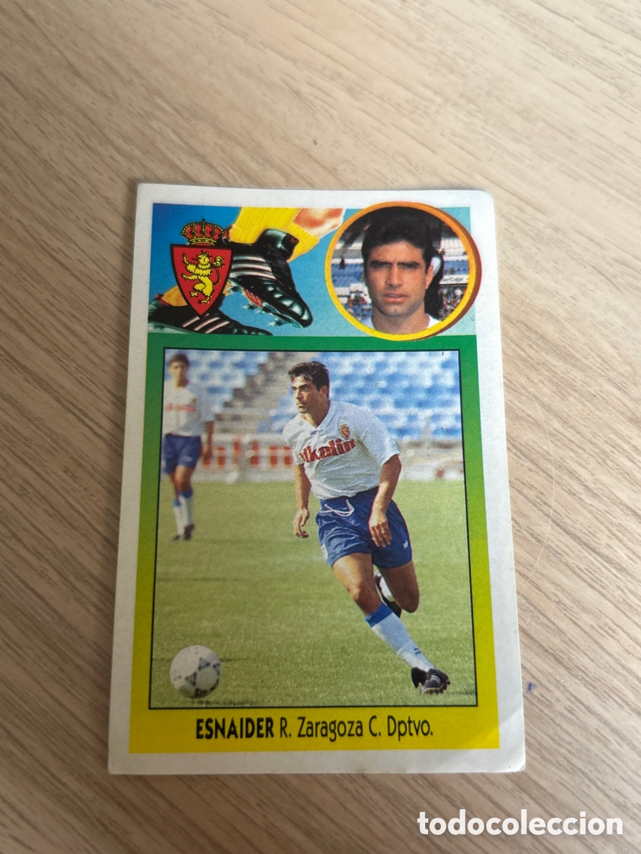 Cromos de f&uacute;tbol: ESNAIDER REAL ZARAGOZA COLOCA ADHESIVO LIGA ESTE 1993 1994 93 94 NUNCA PEGADO SIN PEGAR