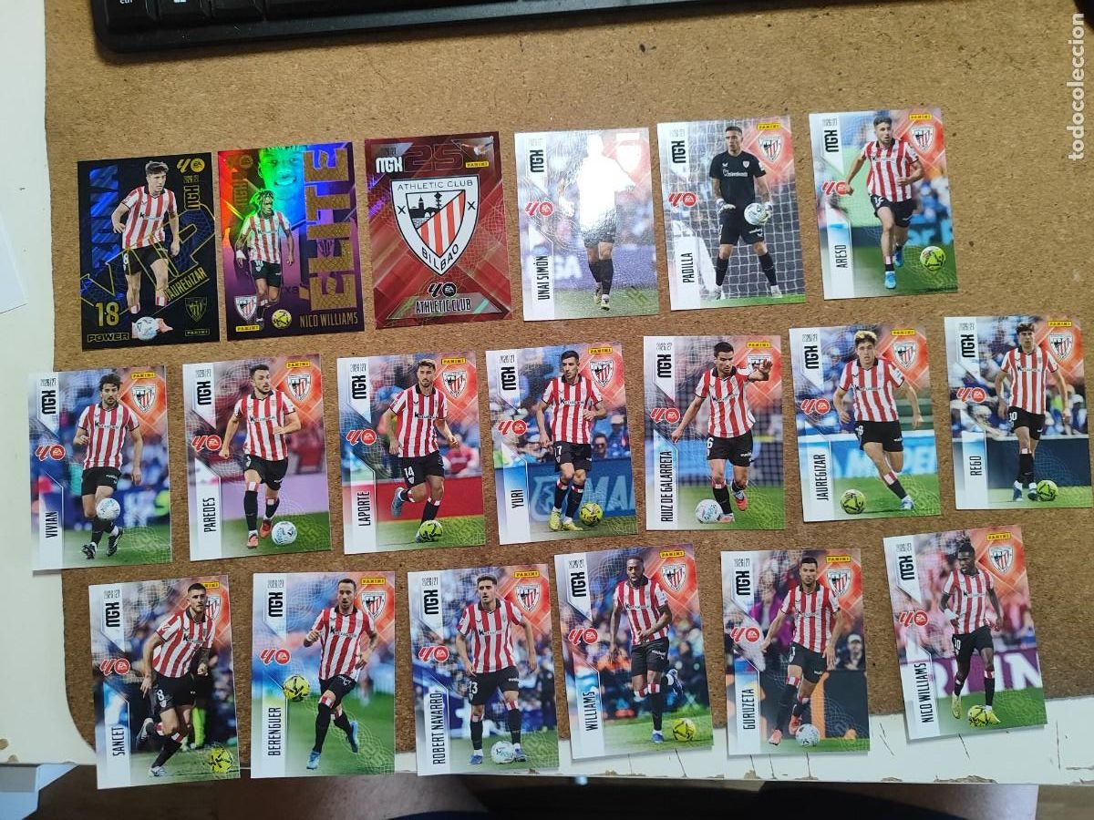 Football Stickers: MEGACRACKS 26/27 LOTE 19 CARTAS DEL ATHLETIC CLUB CON ESPECIALES # PANINI