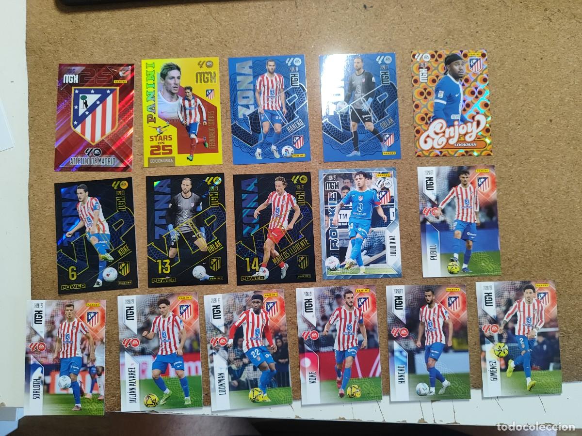 Cromos de f&uacute;tbol: MEGACRACKS 26/27 LOTE 16 CARTAS DEL ATLETICO DE MADRID CON ESPECIALES # PANINI
