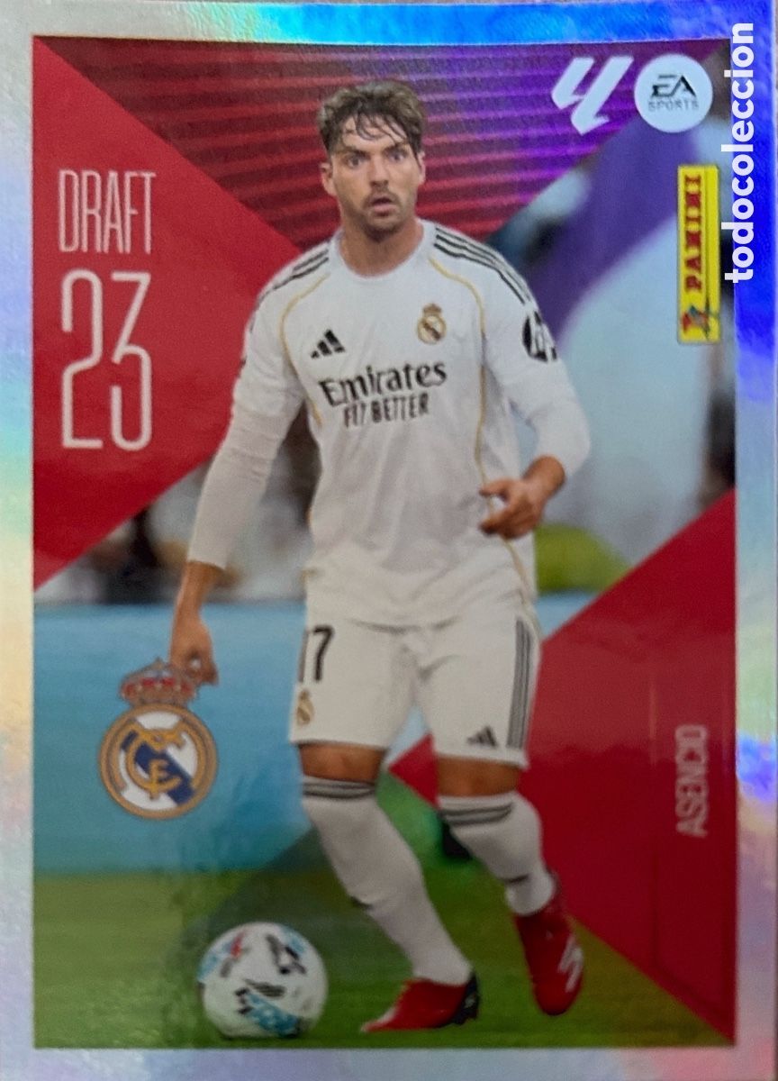Cartes &agrave; collectionner de Football: 1.- Asencio -DRAFT 23- (R. MADRID) - COLECCIONES ESTE 2026/27 (PANINI)