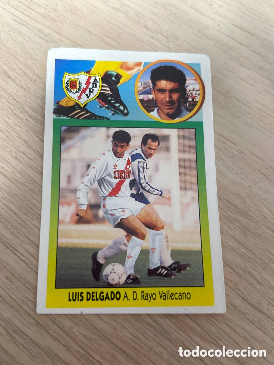 Cromos de f&uacute;tbol: LUIS DELGADO RAYO VALLECANO COLOCA ADHESIVO LIGA ESTE 1993 1994 93 94 NUNCA PEGADO SIN PEGAR