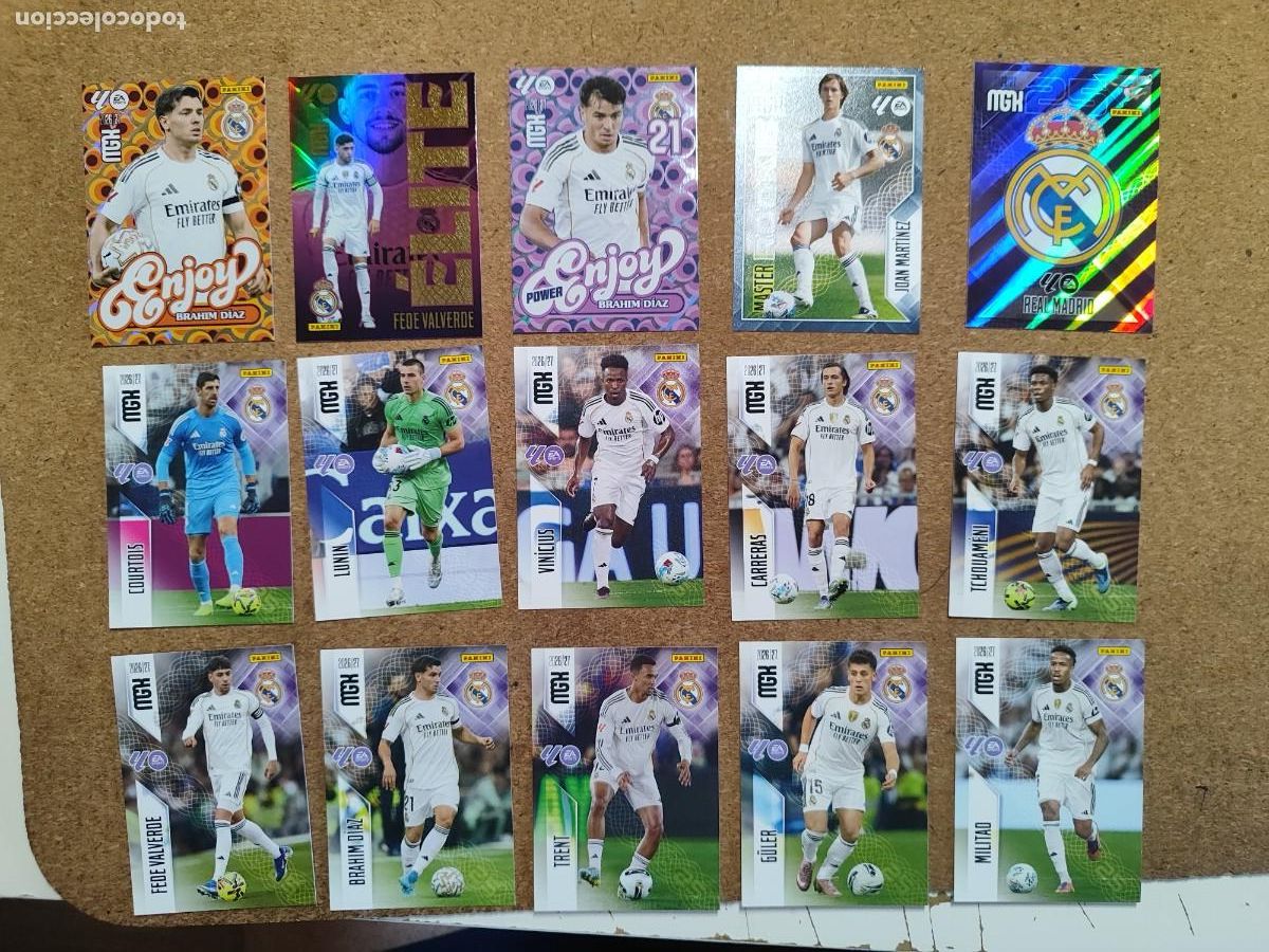 Football Stickers: MEGACRACKS 26/27 LOTE 15 CARTAS DEL REAL MADRID CON ESPECIALES # PANINI