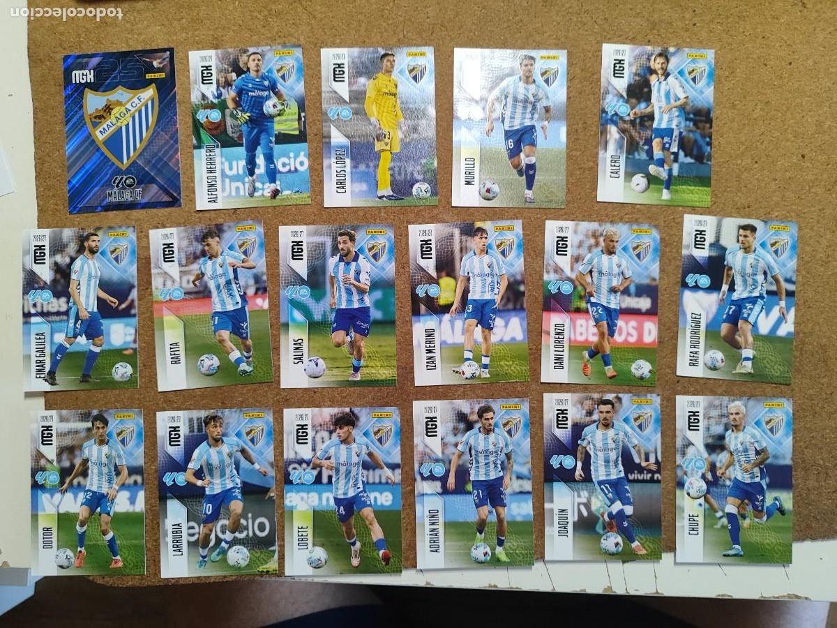 Football Stickers: MEGACRACKS 26/27 LOTE 17 CARTAS DEL MALAGA CF # PANINI