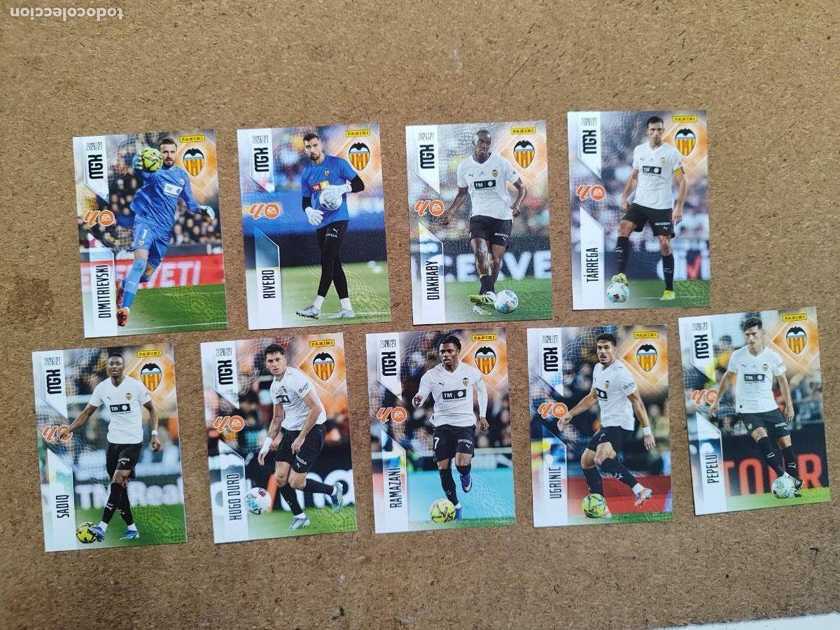 Football Stickers: MEGACRACKS 26/27 LOTE 9 CARTAS DEL VALENCIA CF # PANINI