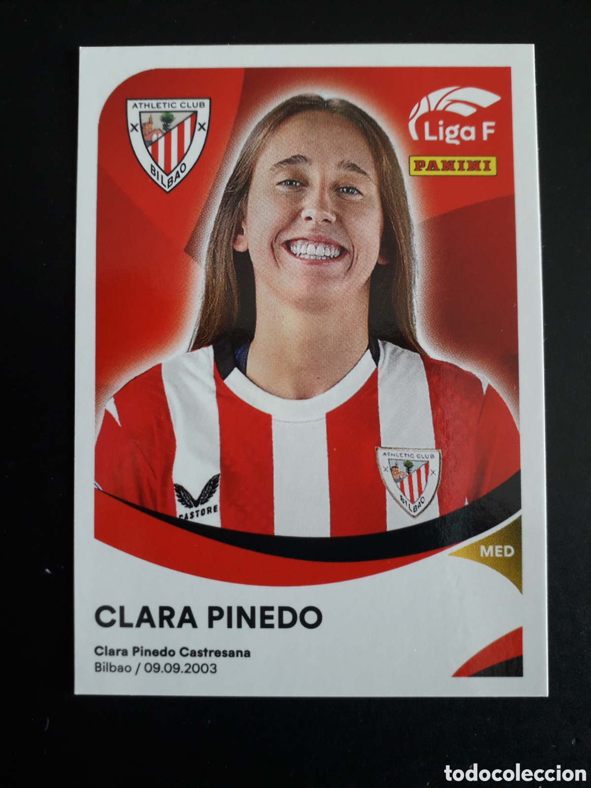 Cromos de f&uacute;tbol: CLARA PINEDO ATHLETIC BILBAO N&deg; 16 LIGA F FEMENINA 2024 2025 24 25 PANINI PEDIDO M&Iacute;NIMO 3&euro;