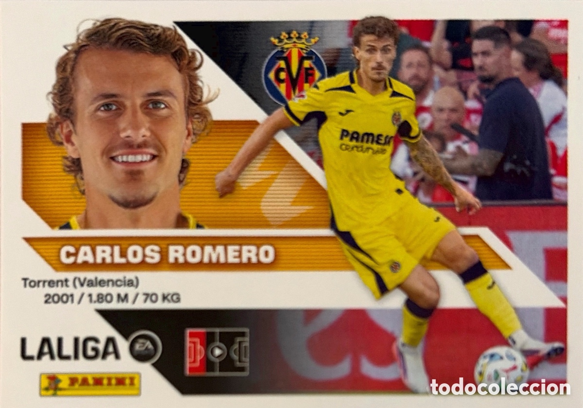 Cromos de f&uacute;tbol: Carlos Romero -ULTIMO FICHAJE N&ordm; 4 - (VILLARREAL) - COLECCIONES ESTE 2026/27 (PANINI)