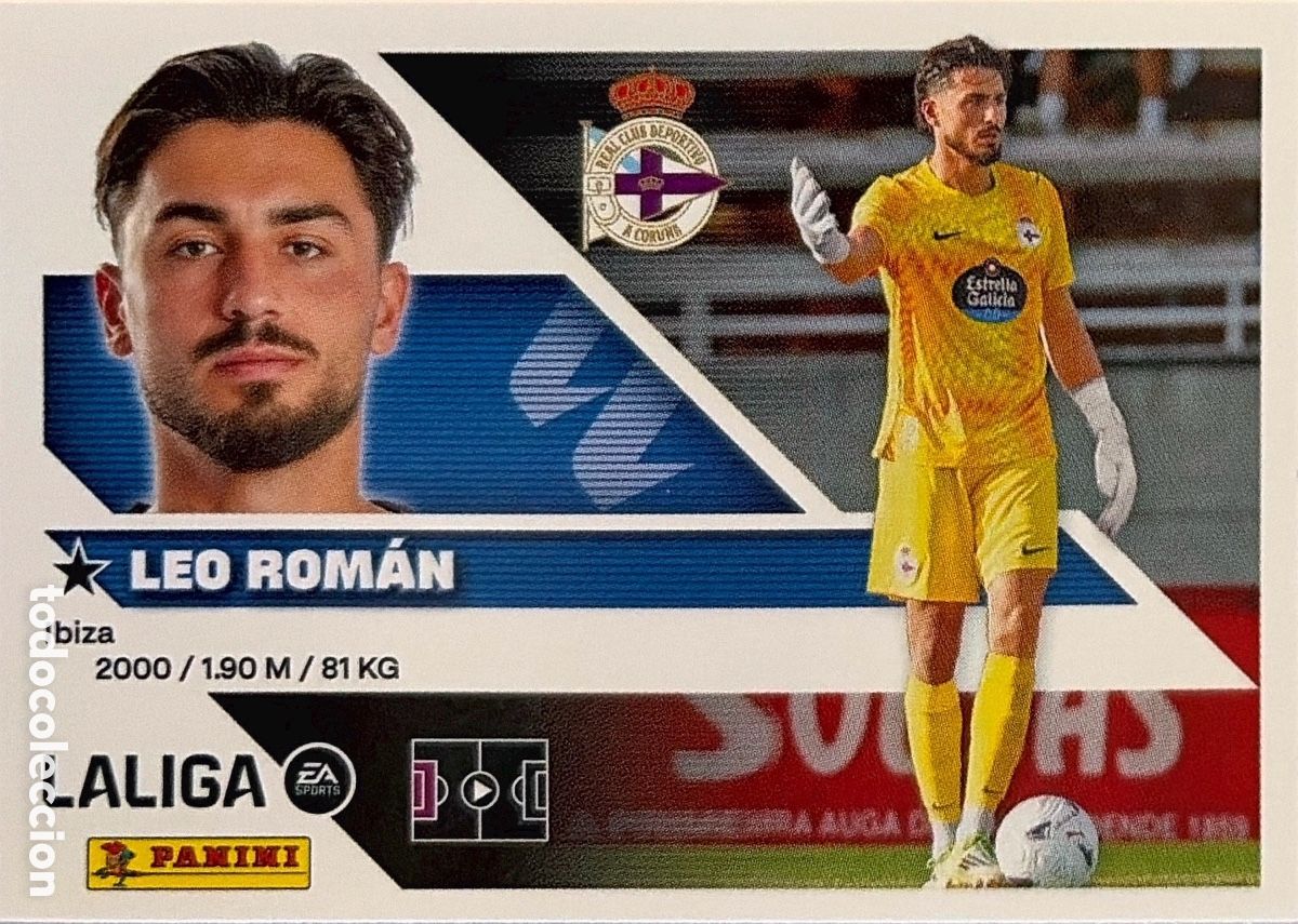 Cromos de f&uacute;tbol: Leo Rom&aacute;n -ULTIMO FICHAJE N&ordm; 8 - (DEPORTIVO CORU&Ntilde;A) - COLECCIONES ESTE 2026/27 (PANINI)