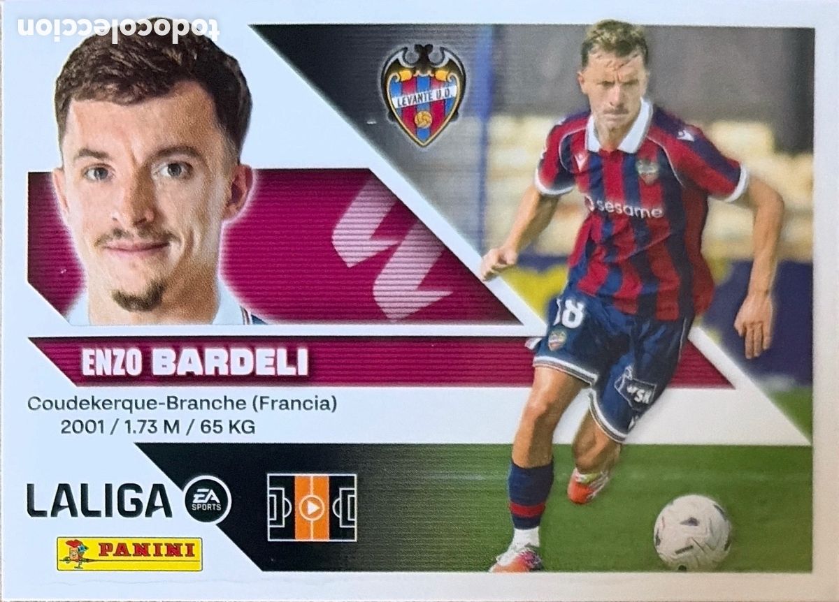 Football Stickers: BARDELI -ULTIMO FICHAJE N&ordm; 7 - (LEVANTE) - COLECCIONES ESTE 2026/27 (PANINI)