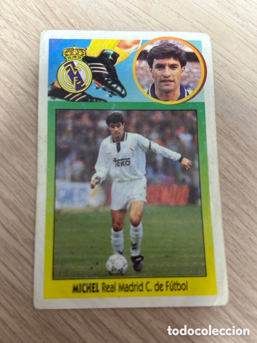 Cromos de f&uacute;tbol: MICHEL REAL MADRID ADHESIVO LIGA ESTE 1993 1994 93 94 NUNCA PEGADO SIN PEGAR