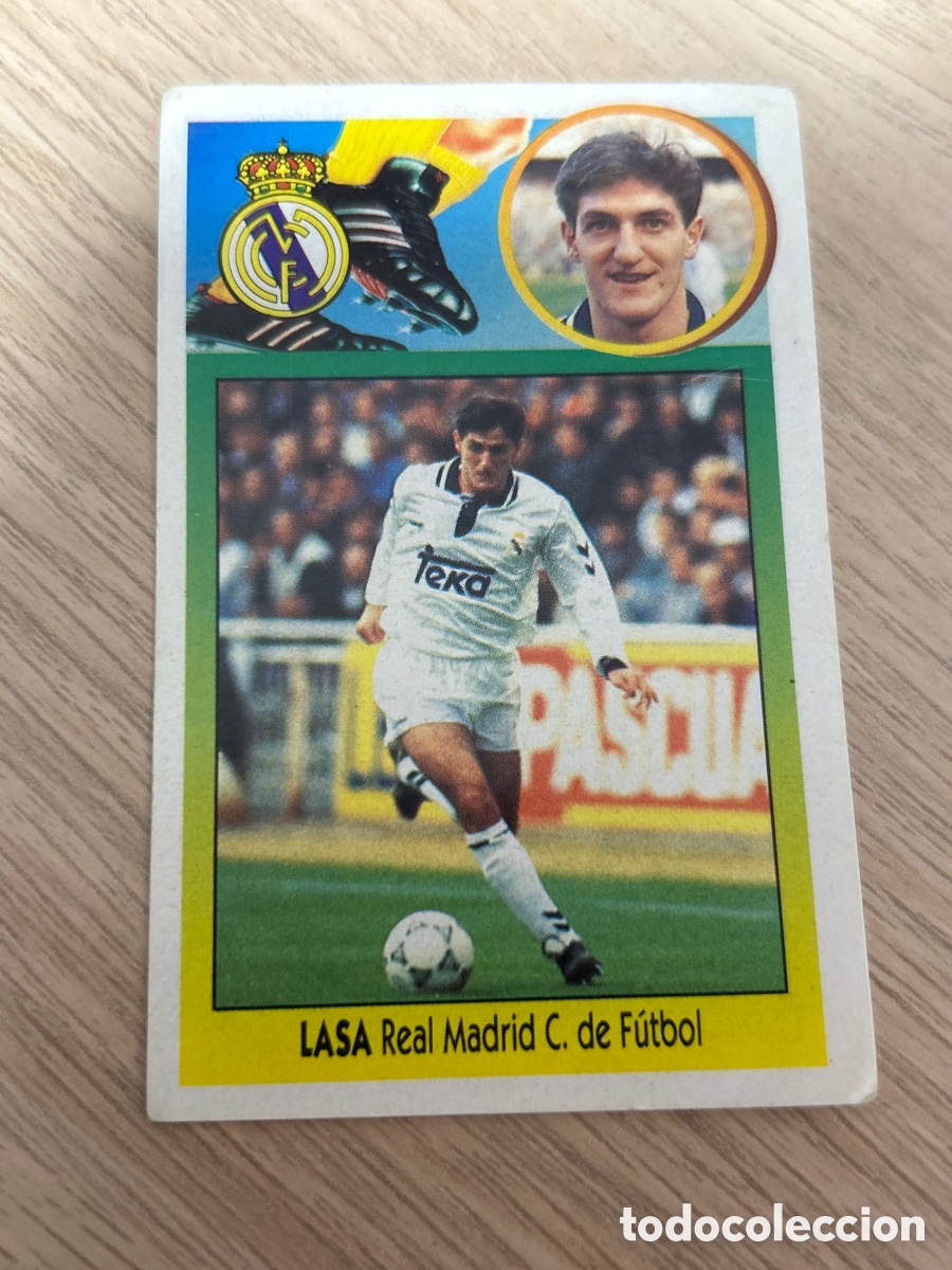 Cromos de f&uacute;tbol: LASA REAL MADRID ADHESIVO LIGA ESTE 1993 1994 93 94 NUNCA PEGADO SIN PEGAR