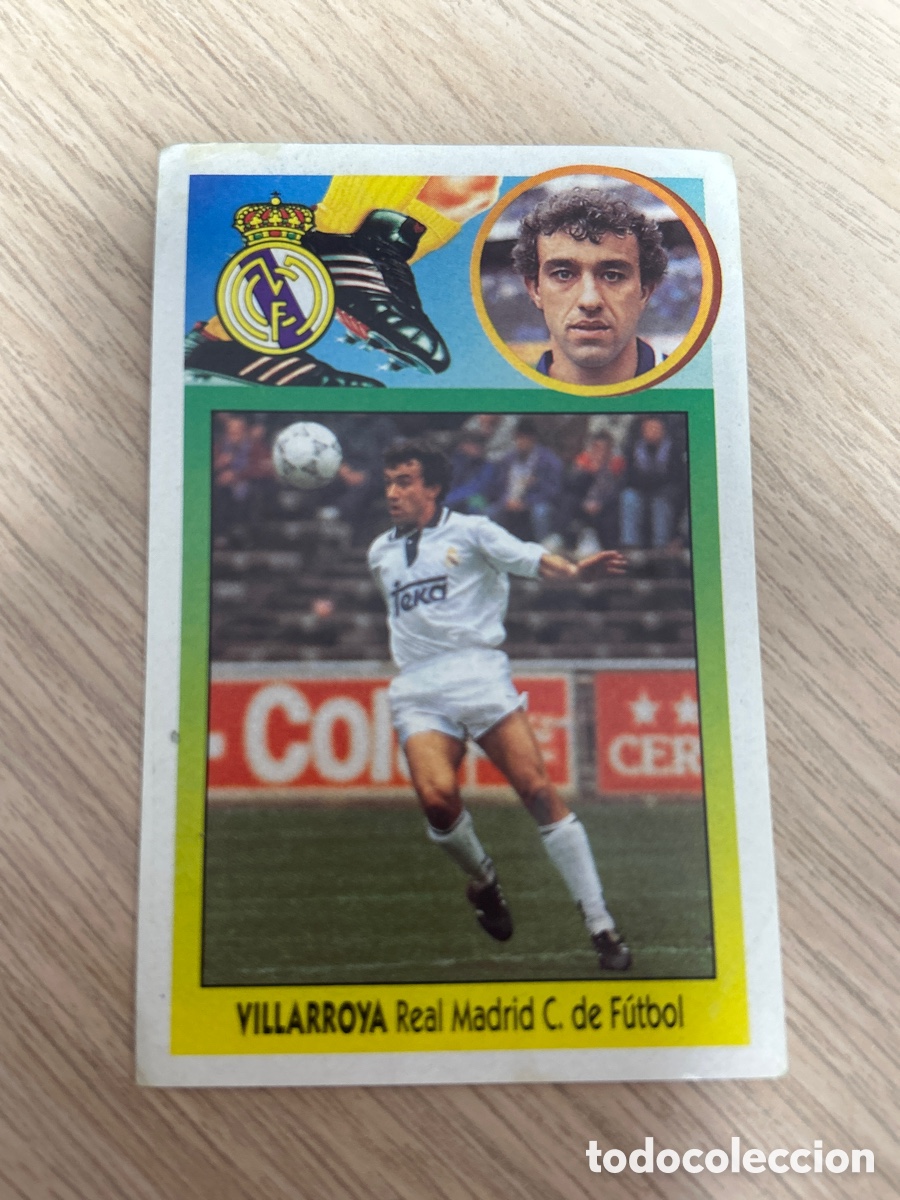 Cromos de f&uacute;tbol: VILLARROYA REAL MADRID ADHESIVO LIGA ESTE 1993 1994 93 94 NUNCA PEGADO SIN PEGAR