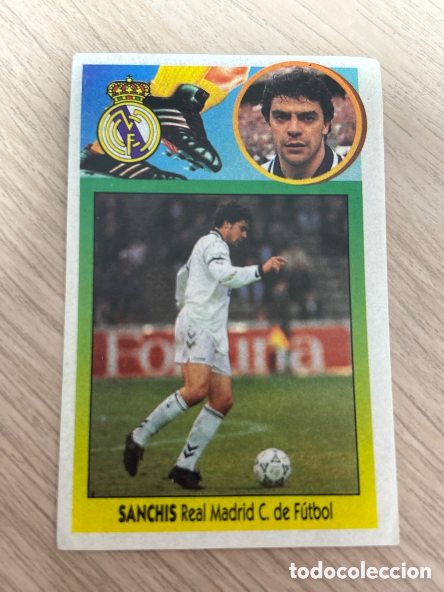 Cromos de f&uacute;tbol: SANCHIS REAL MADRID ADHESIVO LIGA ESTE 1993 1994 93 94 NUNCA PEGADO SIN PEGAR