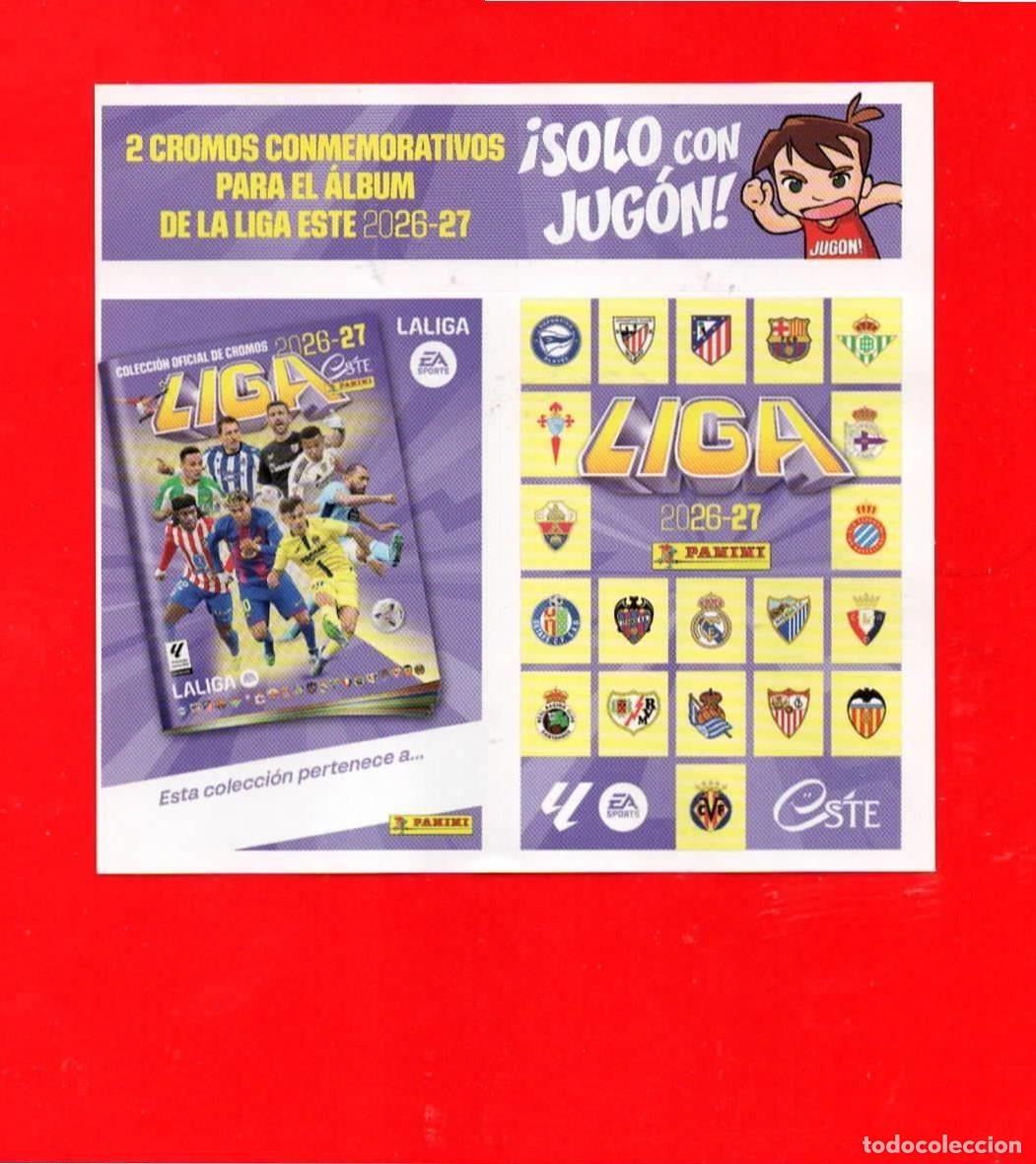 Cromos de f&uacute;tbol: Cromos Conmemorativos Liga Este 2026 2027 26 27