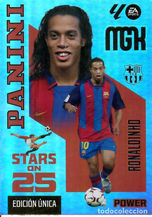 Cromos de f&uacute;tbol: TRADING CARD PANINI MEGACRACKS 26 27 - MGK 436 P STARS ON 25 - RONALDINHO BARCELONA EDICI&Oacute;N &Uacute;NICA