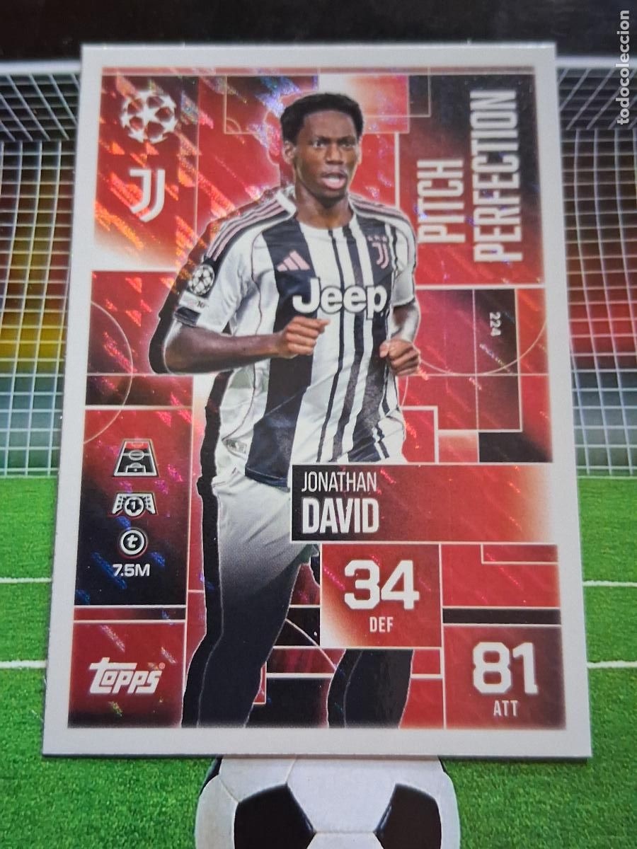 Cromos de f&uacute;tbol: 224 JONATHAN DAVID JUVENTUS PITCH PERFECTION TOPPS MATCH ATTAX EXTRA CHAMPIONS 2025 2026 25 26