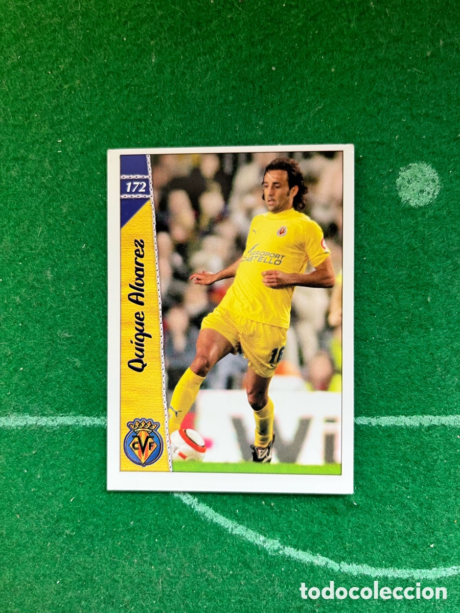 Cromos de f&uacute;tbol: 172 QUIQUE &Aacute;LVAREZ VILLARREAL LAS FICHAS DE LA LIGA 2006 2007 MUNDICROMO
