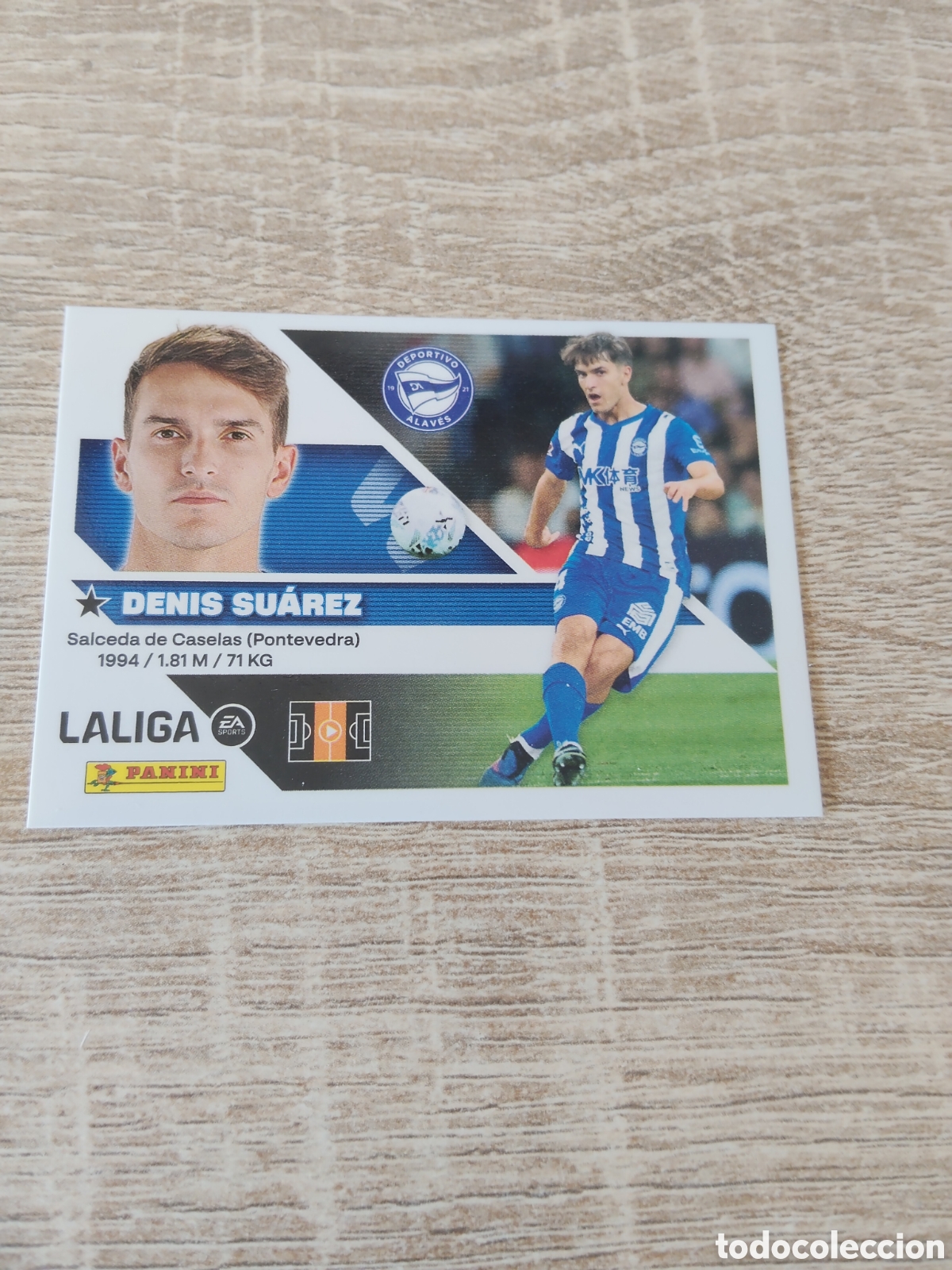 Cromos de f&uacute;tbol: Denis Su&aacute;rez Alav&eacute;s liga 2026 2027 26 27 ediciones este