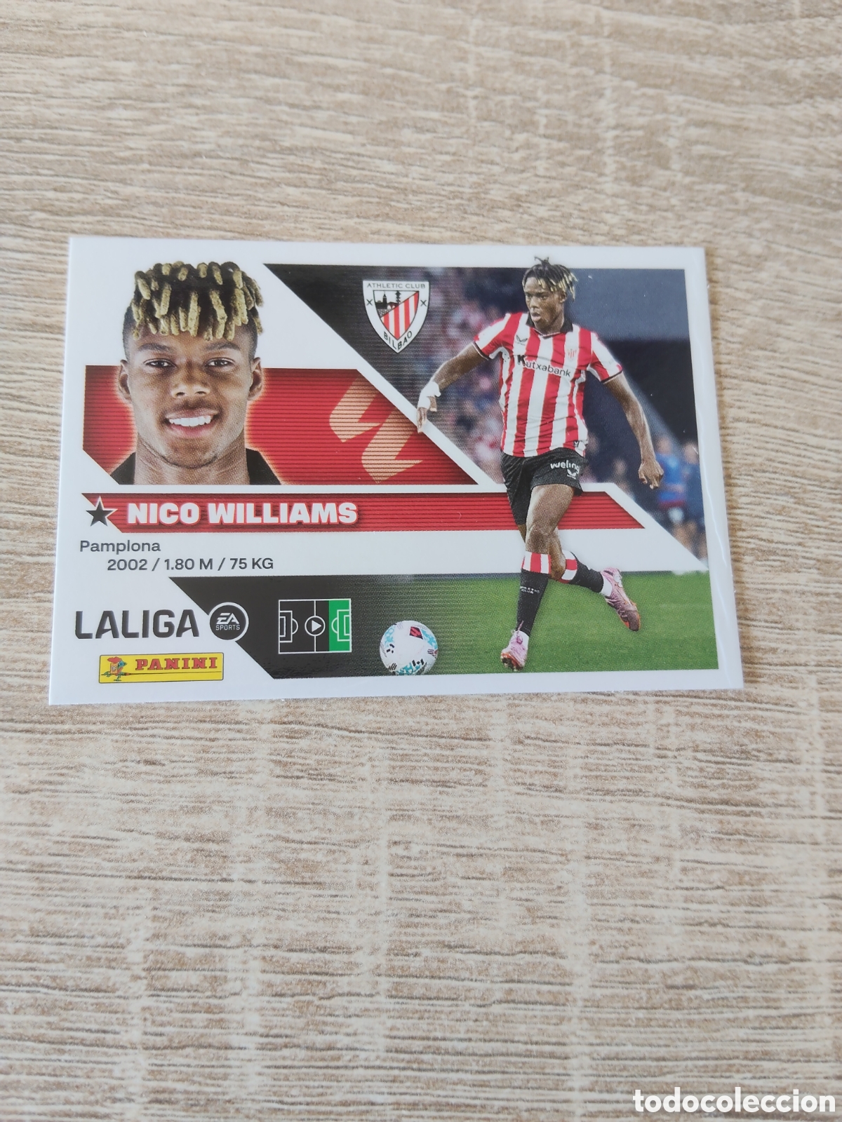 Cromos de f&uacute;tbol: Nico Williams Athletic de Bilbao liga 2026 2027 26 27 ediciones este
