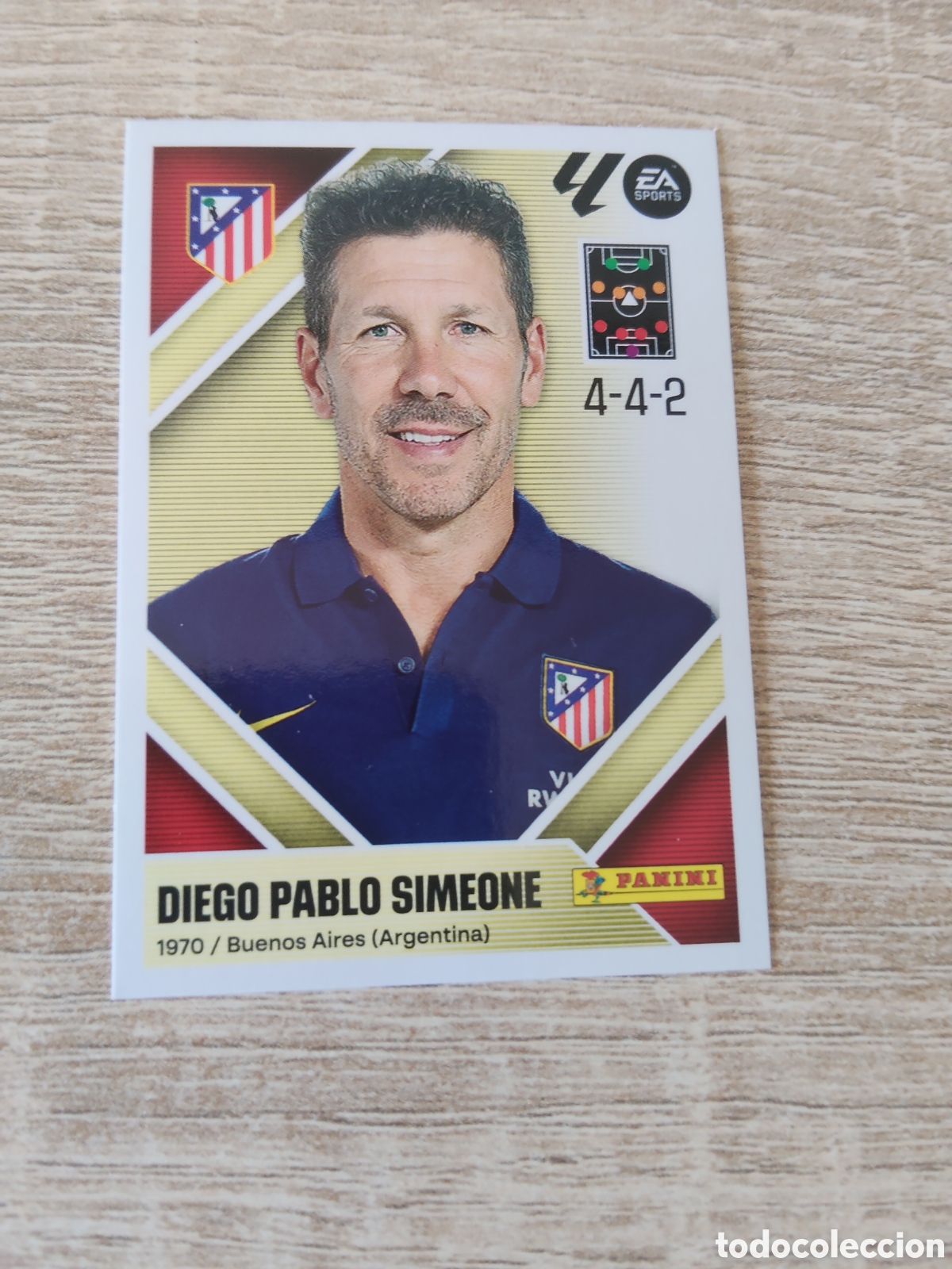 Cromos de f&uacute;tbol: Diego Pablo Simeone Atl&eacute;tico de Madrid liga 2026 2027 26 27 ediciones este