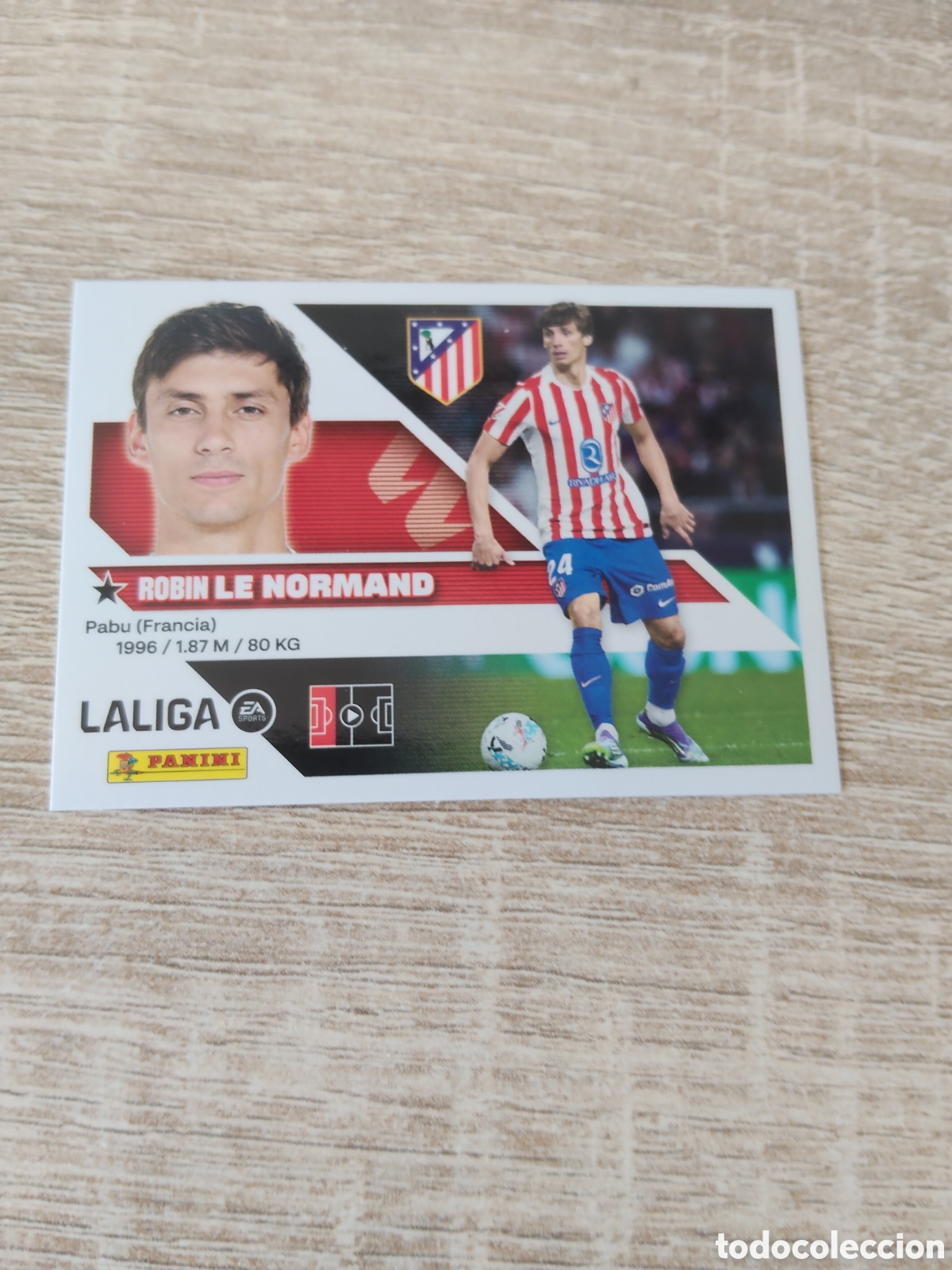 Cromos de f&uacute;tbol: Le Normand Atl&eacute;tico de Madrid liga 2026 2027 26 27 ediciones este
