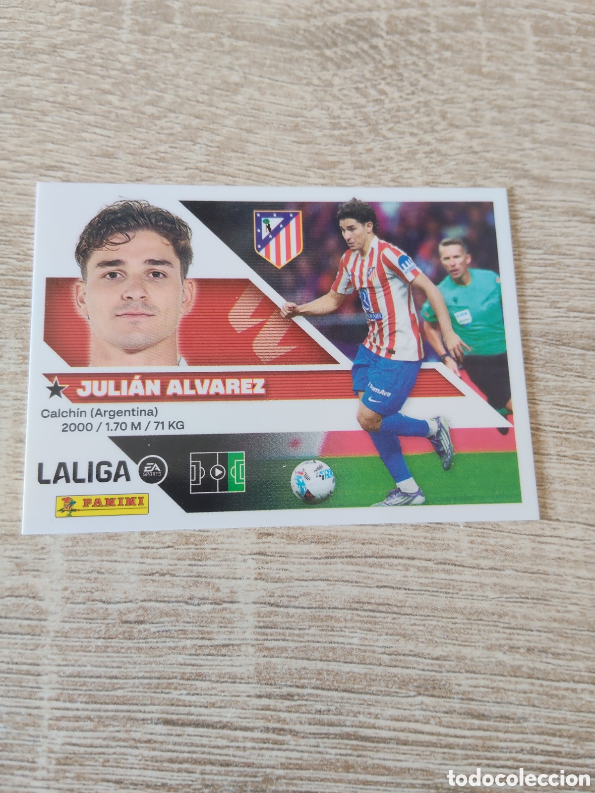Cromos de f&uacute;tbol: Juli&aacute;n &Aacute;lvarez Atl&eacute;tico de Madrid liga 2026 2027 26 27 ediciones este