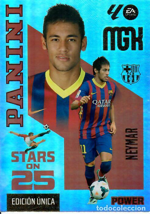 Cromos de f&uacute;tbol: TRADING CARD PANINI MEGACRACKS 26 27 - MGK 446 P STARS ON 25 - NEYMAR - BARCELONA - EDICI&Oacute;N &Uacute;NICA