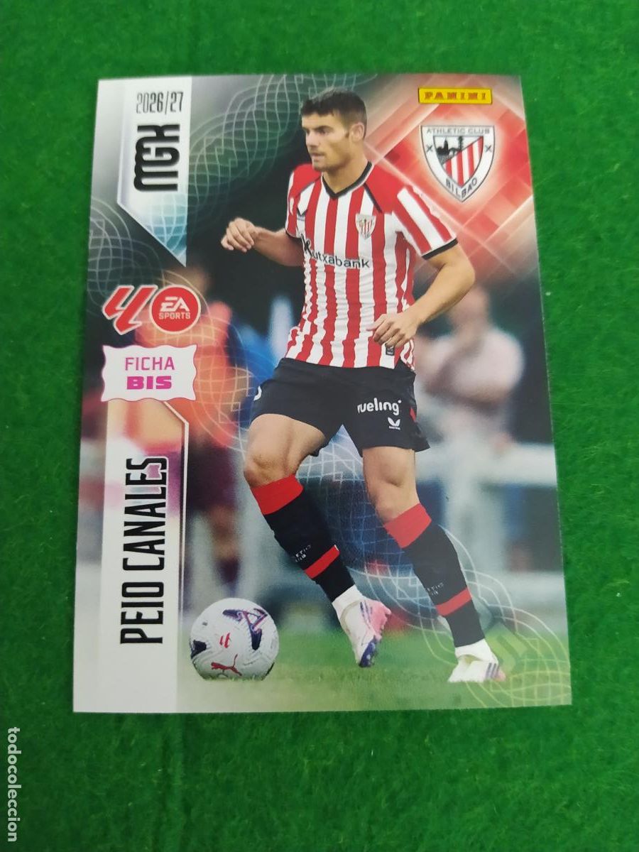 Fu&szlig;ball-Sticker: MEGACRACKS 2026 2027 MGK 26 27 NUEVO - 2 EDICION BIS - ATHLETIC CLUB N&ordm; 47BIS PEIO CANALES