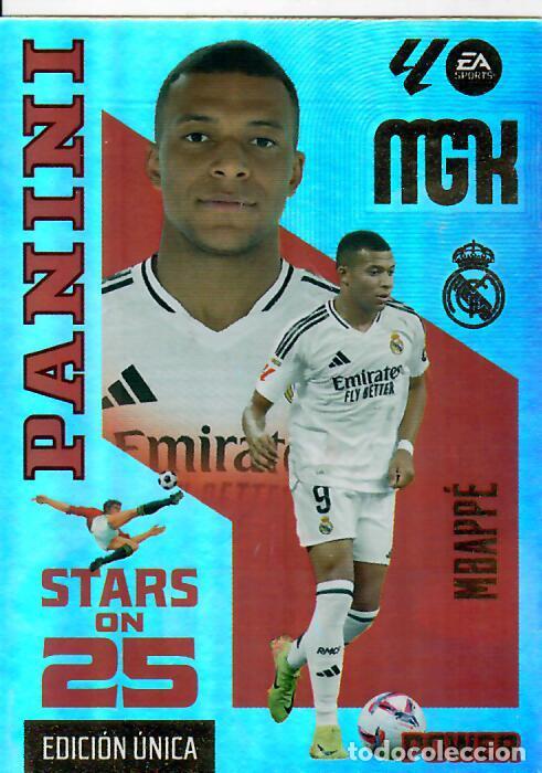 Cromos de f&uacute;tbol: TRADING CARD PANINI MEGACRACKS 26 27 - MGK 450 P STARS ON 25 - MBAPP&Eacute; - REAL MADRID - EDICI&Oacute;N &Uacute;NICA