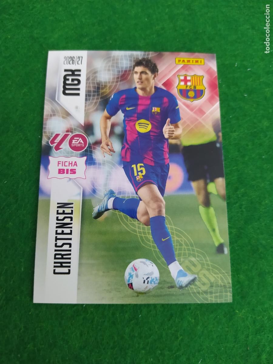 Cromos de f&uacute;tbol: MEGACRACKS 2026 2027 MGK 26 27 NUEVO - 2 EDICION BIS - FC BARCELONA N&ordm; 80BIS CHRISTENSEN