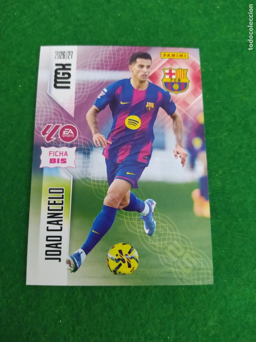 Fu&szlig;ball-Sticker: MEGACRACKS 2026 2027 MGK 26 27 NUEVO - 2 EDICION BIS - FC BARCELONA N&ordm; 81BIS JOAO CANCELO