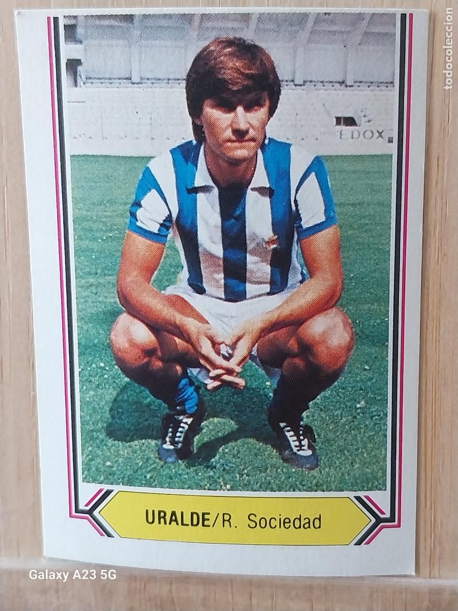 Cromos de f&uacute;tbol: URALDE REAL SOCIEDAD ED ESTE LIGA 1980 80 81 CROMO SIN PEGAR NUNCA ORIGINAL