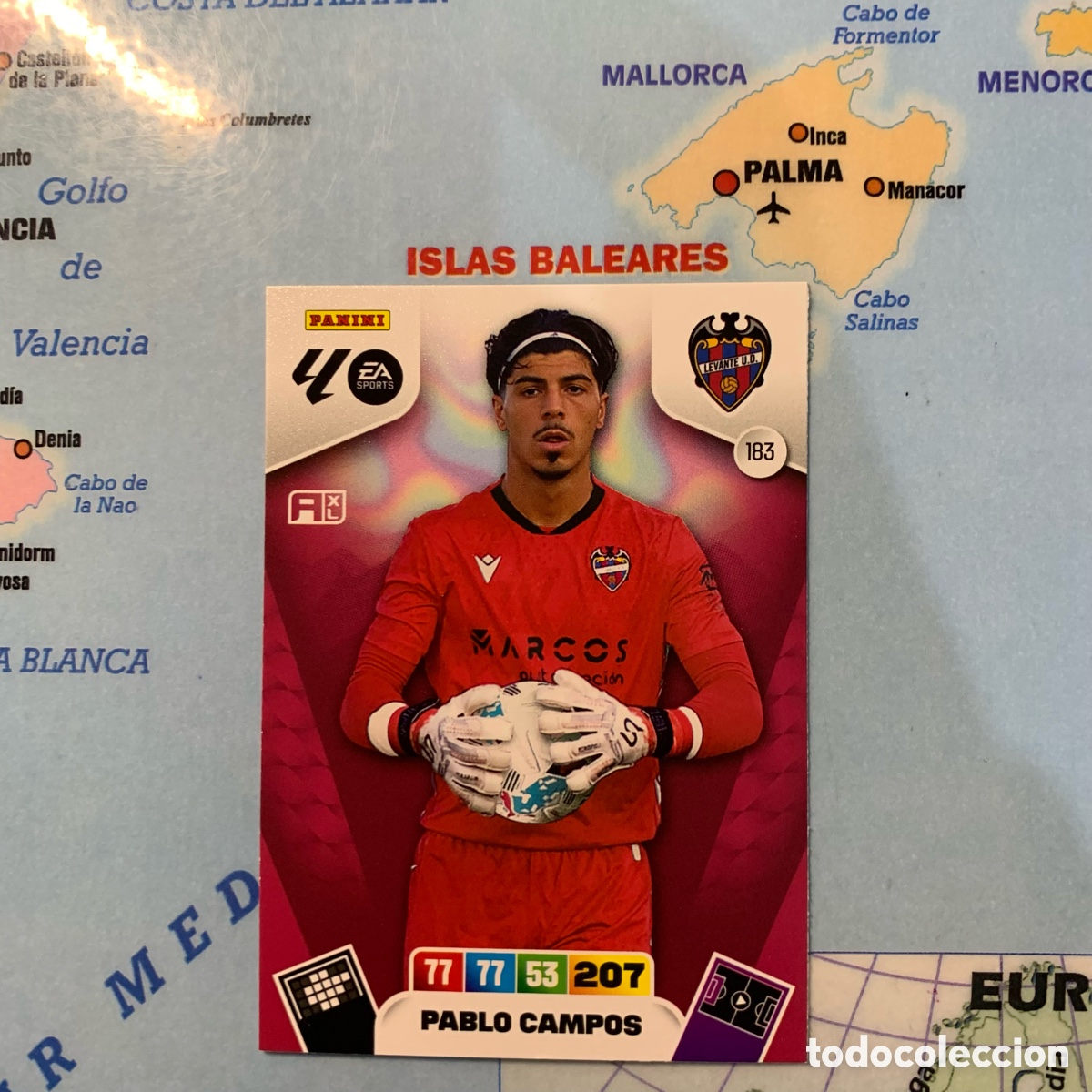 Cromos de Futebol: Pablo Campos n&uacute;mero 183 del Levante cromo adrenalyn XL 25-26 2025-2026