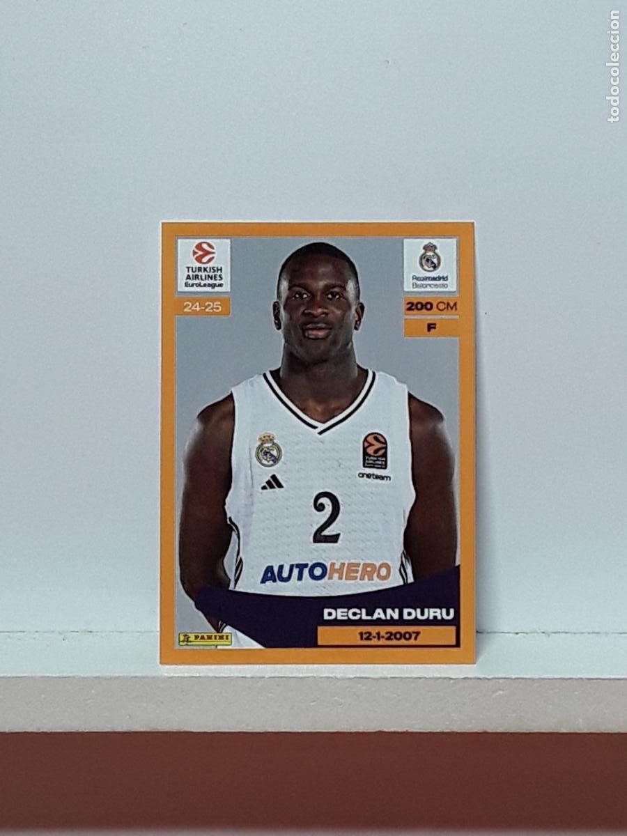 Cromos de f&uacute;tbol: EUROLIGA 2024 2025 TURKISH 24 25 PANINI BALONCESTO N 317 REAL MADRID DECLAN DURU