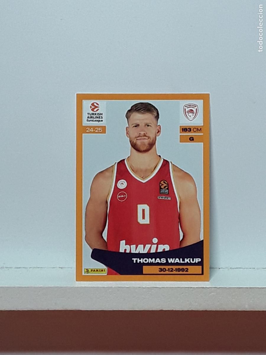 Cromos de f&uacute;tbol: EUROLIGA 2024 2025 TURKISH 24 25 PANINI BALONCESTO N 251 OLYMPIACOS THOMAS WALKUP