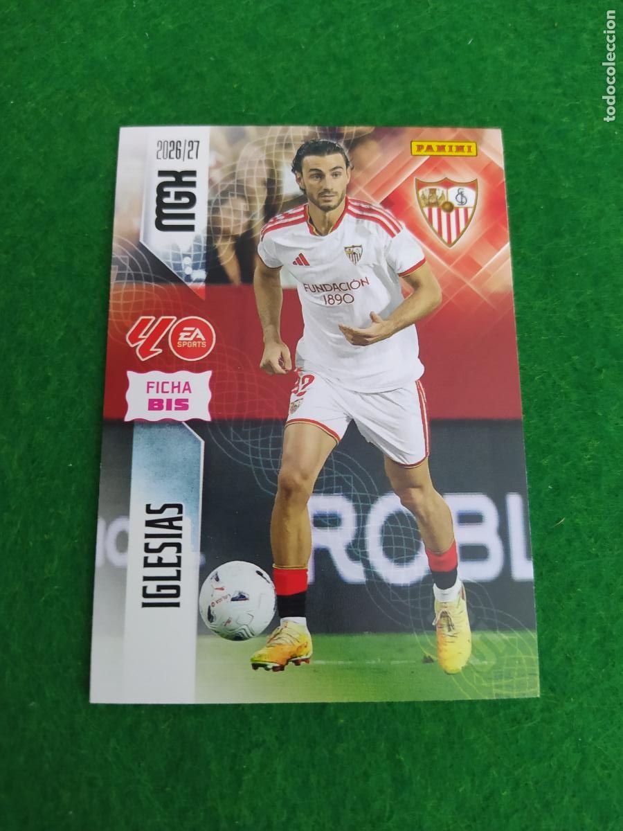 Cromos de f&uacute;tbol: MEGACRACKS 2026 2027 MGK 26 27 NUEVO - 2 EDICION BIS - SEVILLA FC N&ordm; 329BIS JUAN IGLESIAS
