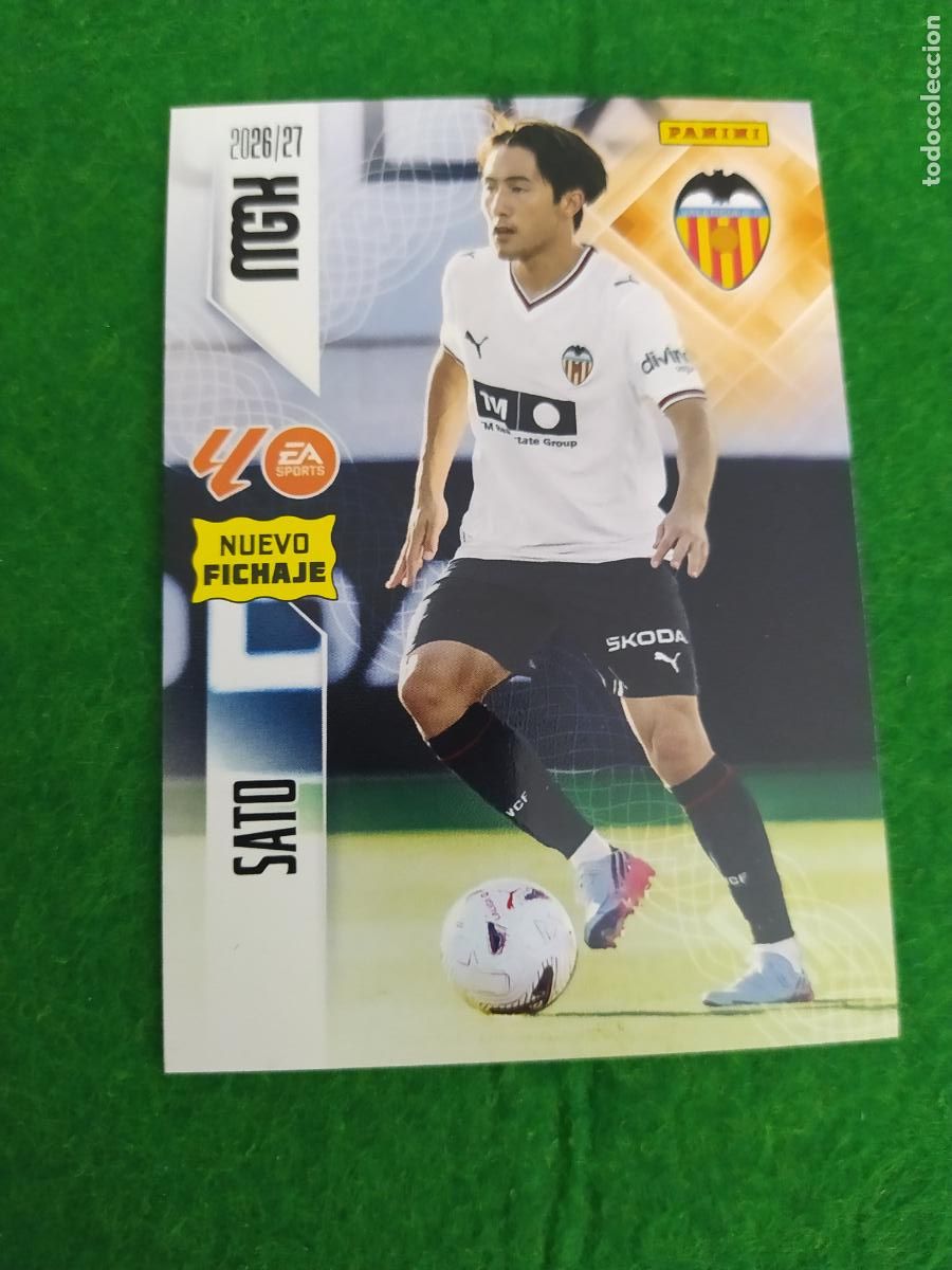 Cromos de f&uacute;tbol: MEGACRACKS 2026 2027 MGK 26 27 NUEVO - 2 EDICION NUEVO FICHAJE - N&ordm; 453 SATO VALENCIA
