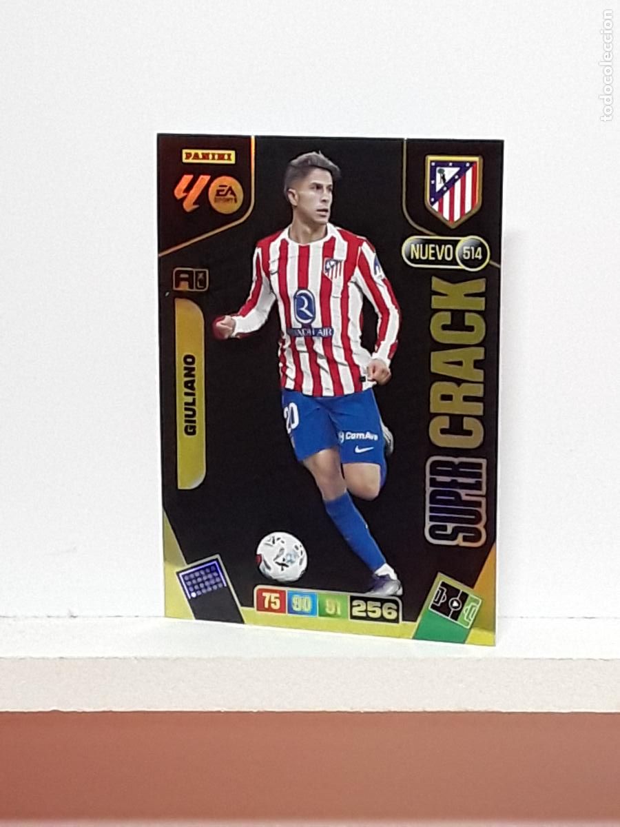 Cromos de f&uacute;tbol: ADRENALYN 2025 2026 25 26 ALBUM PANINI LIGA N 514 ATLETICO MADRID SUPER CRACK GIULIANO